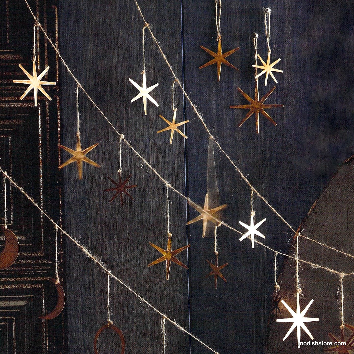Roost Starburst Brass Ornaments & Garland