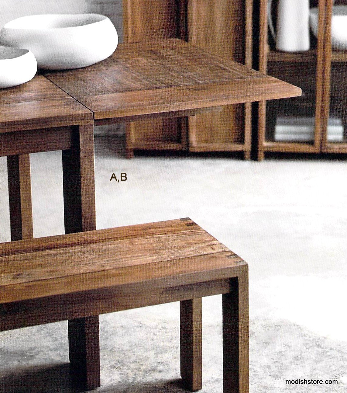 Roost Liege Teak Table & Bench