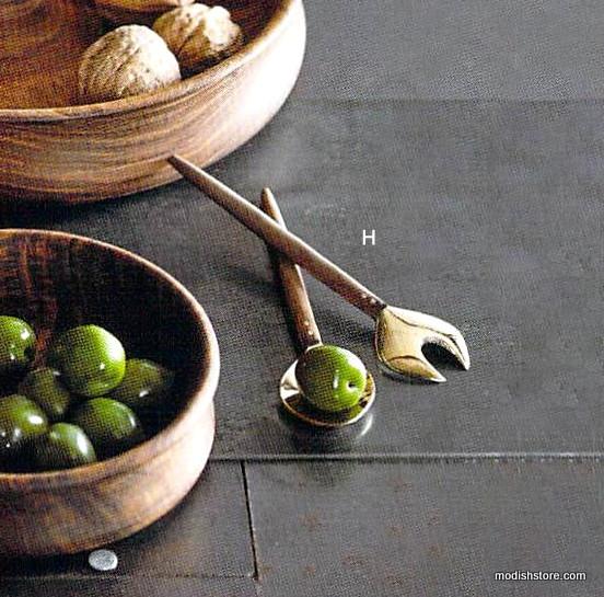 Roost Liquid Brass Serveware Collection