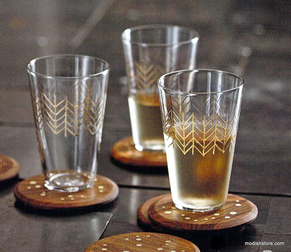 Roost Brighton Gold Tumbler - Set of 6