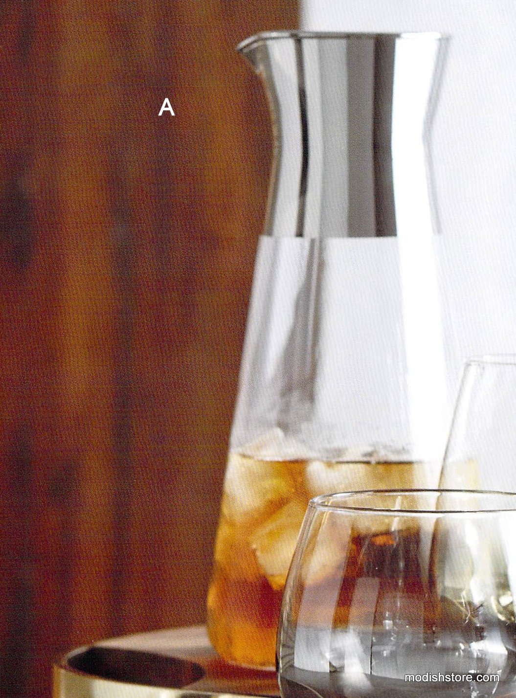 Roost Platinum & Gold Band Carafe & Glasses