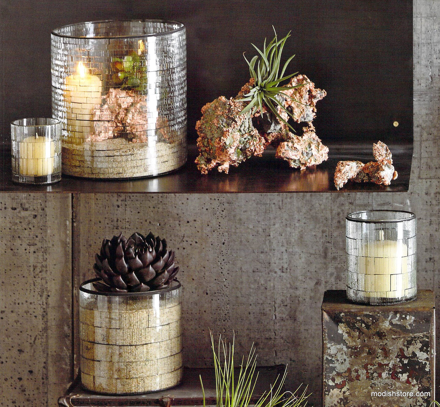 Roost Tessel Hurricanes & Votive Holder