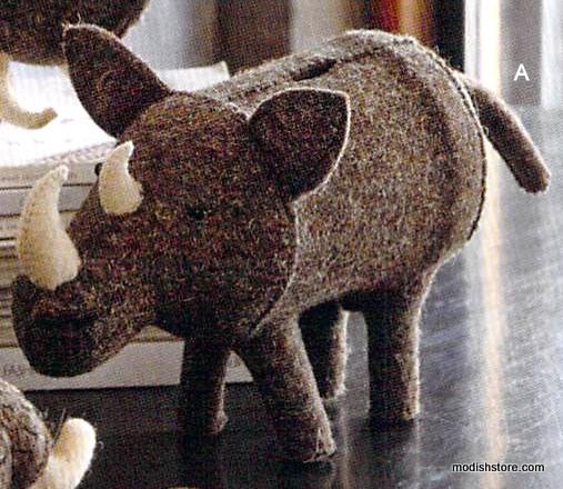Roost Safari Felt Piggy Banks