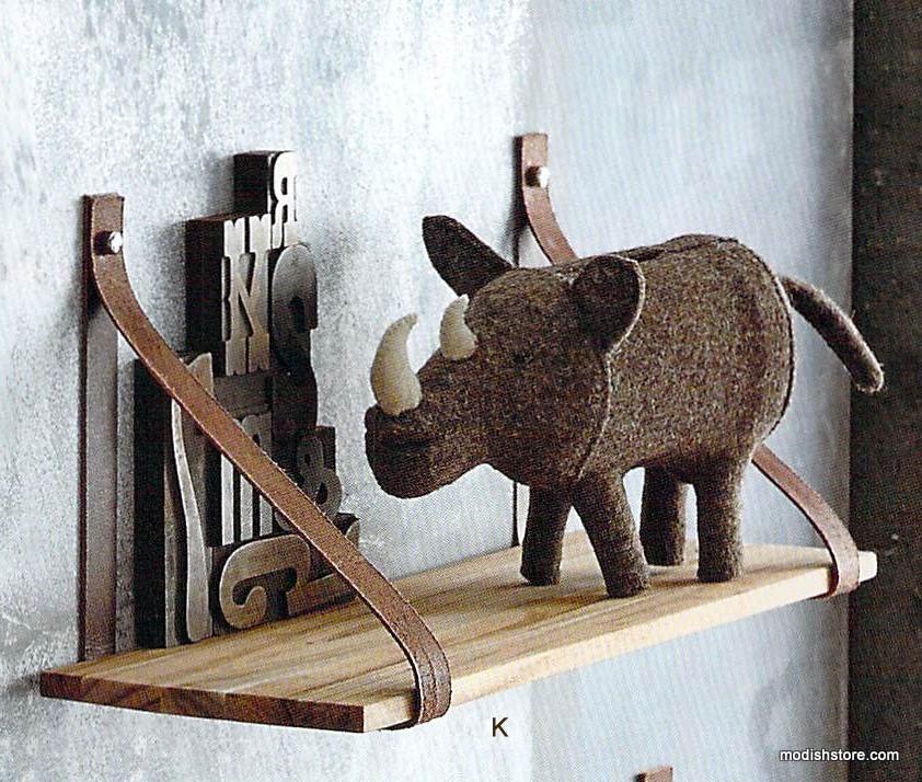 Roost Leather Strap Shelves