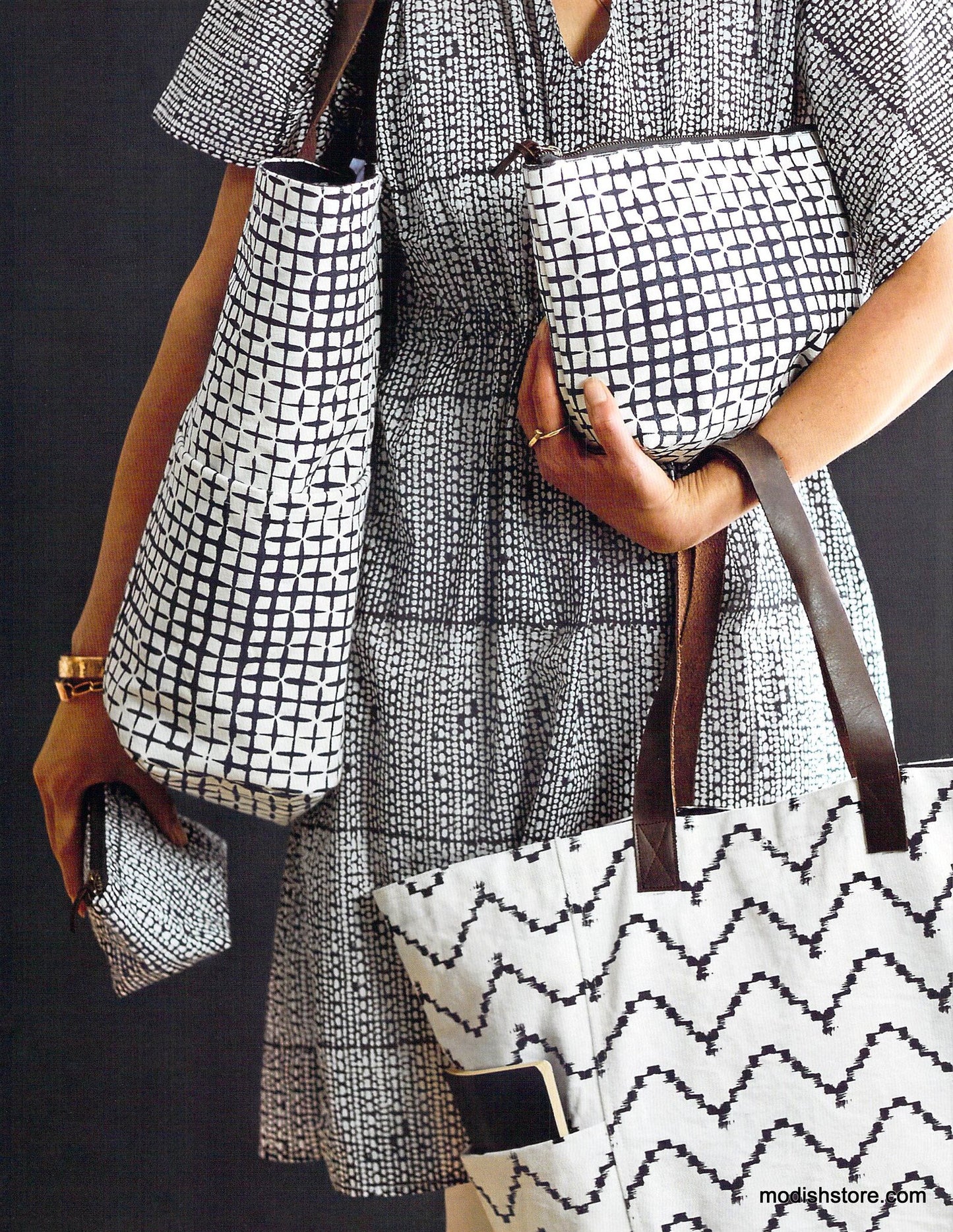 Roost Sumaya Tote Bags - Zig-Zag