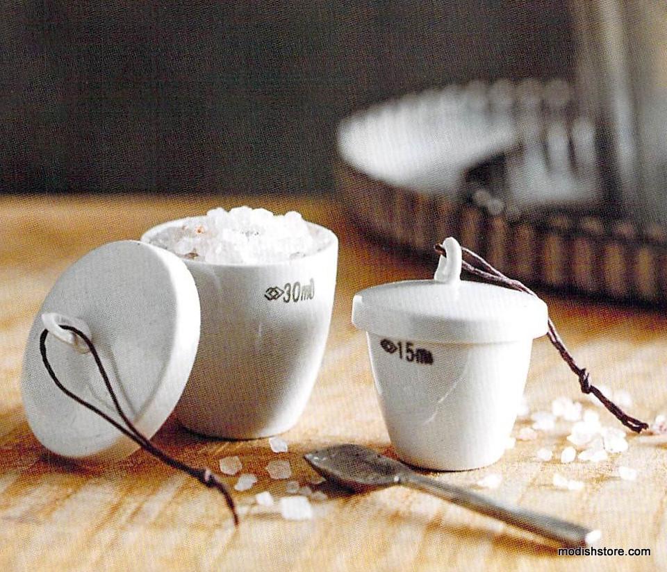 Roost Porcelain Crucible Salt & Pepper Cellars - Set Of 4