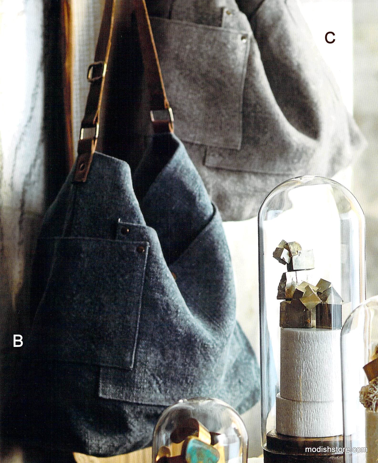 Roost Washed Linen Three Pocket Totes