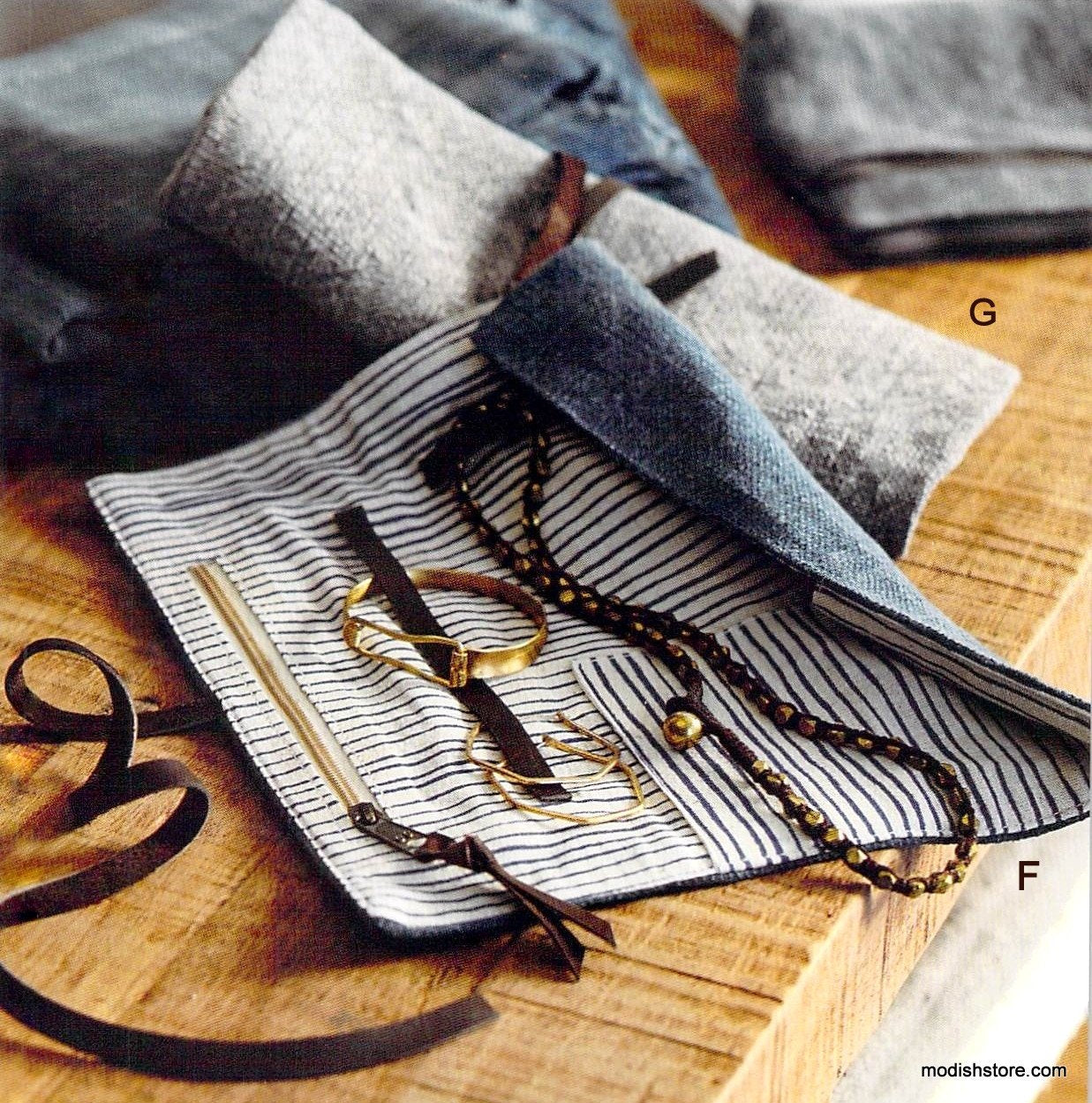 Roost Washed Linen Jewelry Rolls