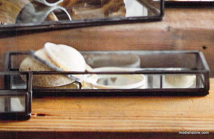 Roost Antique Iron Rectangle Trays - Set of 3