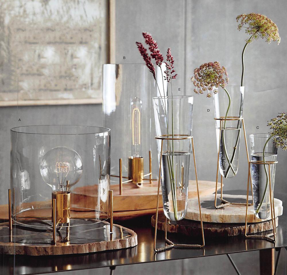 Roost Brass Ring Standing Vases