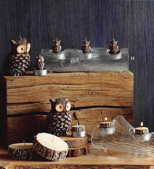 Roost Timber Tealight Logs - Set/3