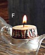 Roost Owl Pine Cone & Log Slice Candles