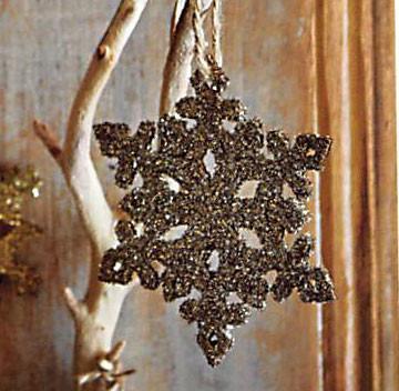 Roost Glitter Snowflake Ornaments - Set Of 12