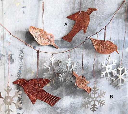 Roost Kashmiri Copper Bird Ornaments