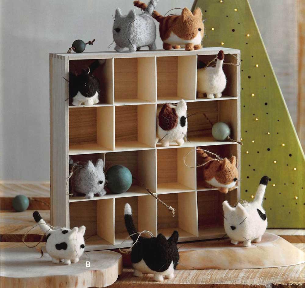 Roost Fat Cat Ornaments Set/20