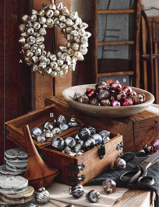 Roost Mercury Glass Mini Ornaments & Ornament Wreath