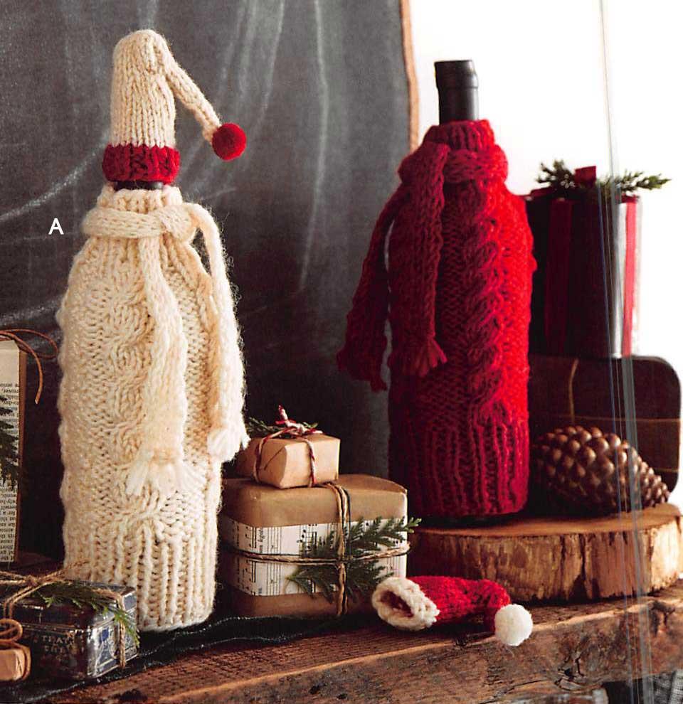 Roost Knit Wine Cozy & Cap - Set Of 6
