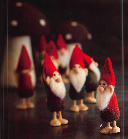 Roost Wooly Gnome Ornaments - Set Of 12