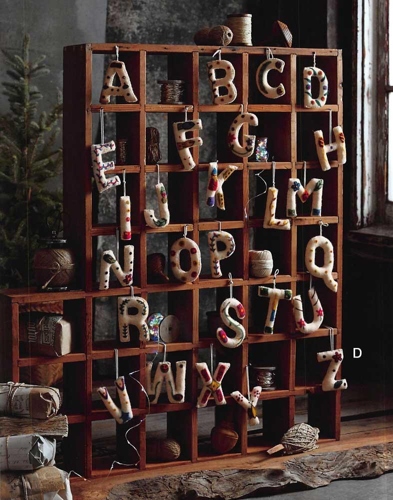 Roost Artful Alphabet Ornaments