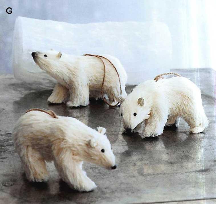 Roost Polar Bear Ornaments - Set Of 6
