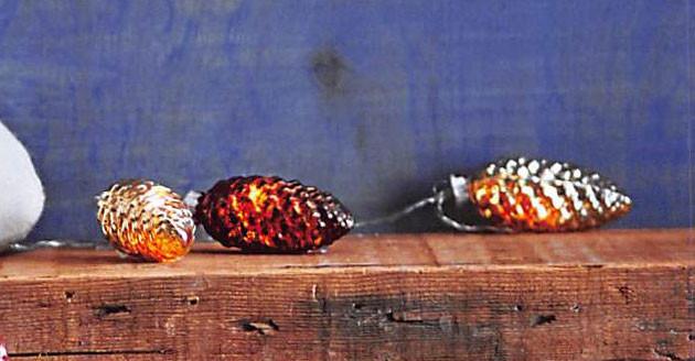 Roost Glass Pine Cone Light Strands