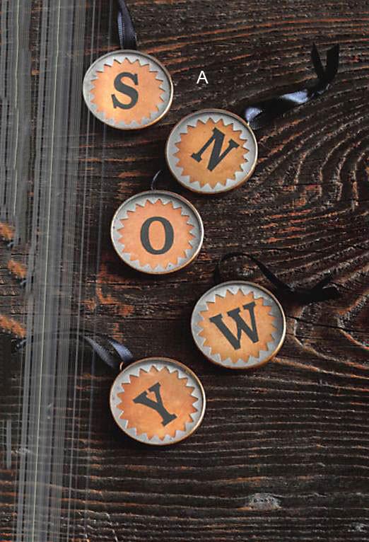 Roost Typewriter Key Ornaments