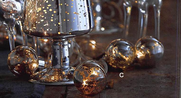 Roost Mercury Glass Silver Orb Lights