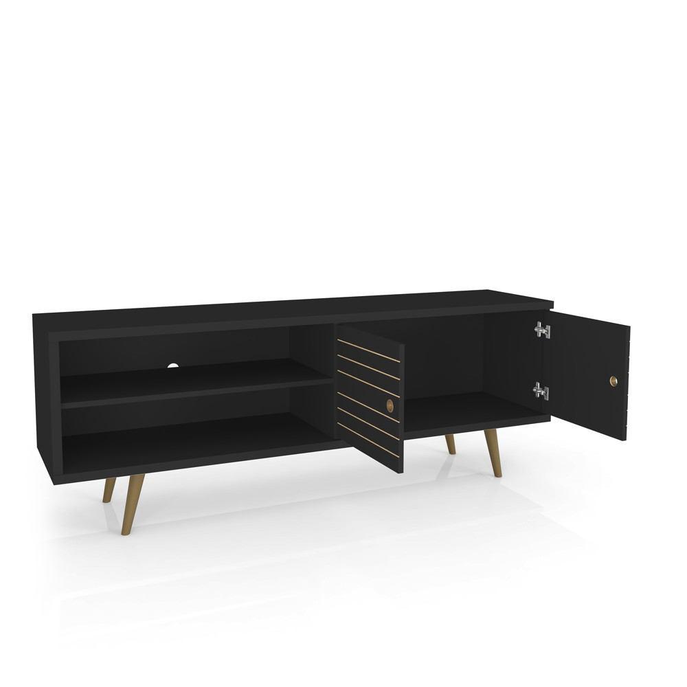 Manhattan Comfort Liberty 62.99" Mid Century - Modern TV Stand with 3 Shelves and 2 Doors
