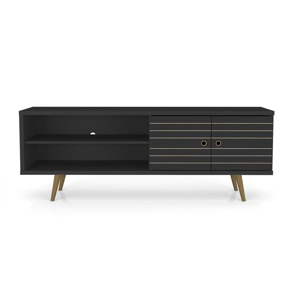 Manhattan Comfort Liberty 62.99" Mid Century - Modern TV Stand with 3 Shelves and 2 Doors