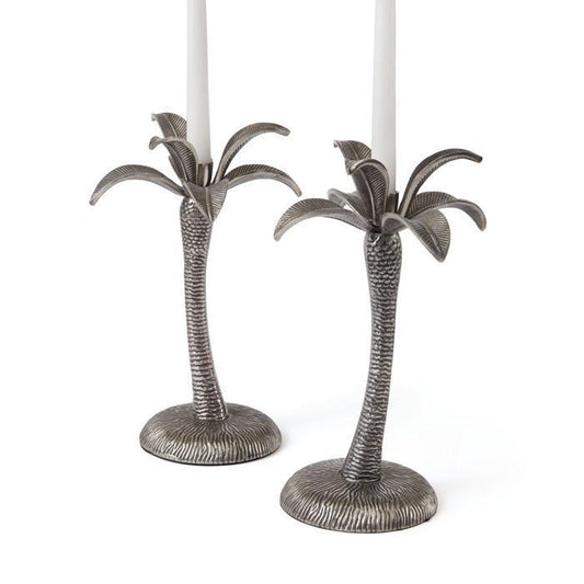 Pair of Palm Tree Candlesticks by GO Home