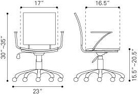 Zuo Criss Cross Office Chair