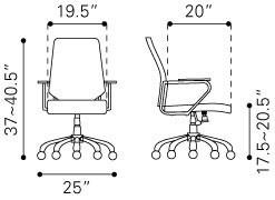 Zuo Enterprise Low Back Office Chair