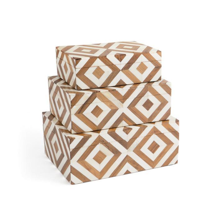 Set of Three Hartwick Bone Box by GO Home