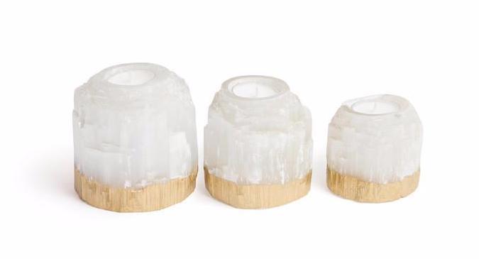Dorado Natural Gold Rock Crystal Votive Candle Holder by GO Home