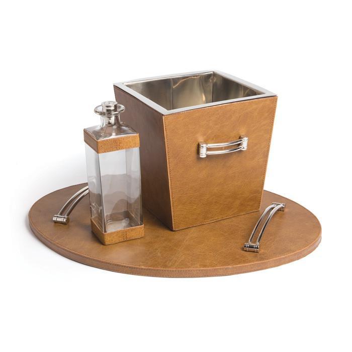 Kowloon Leather Tray by GO Home