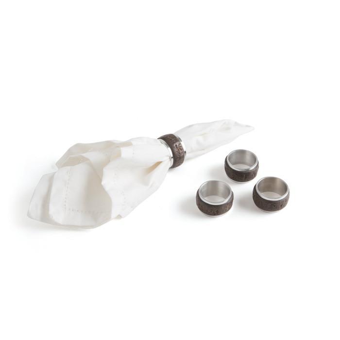 Set of Four Burke Napkin Rings by GO Home