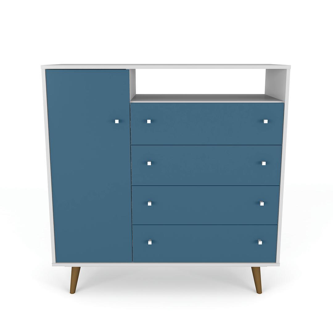 Manhattan Comfort Liberty 4-Drawer 42.32" Sideboard
