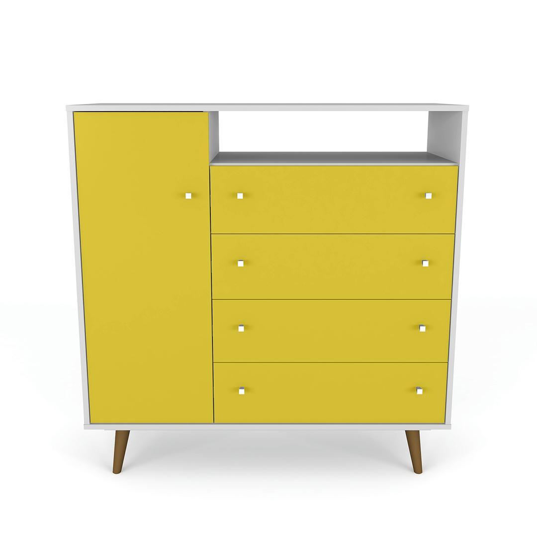 Manhattan Comfort Liberty 4-Drawer 42.32" Sideboard
