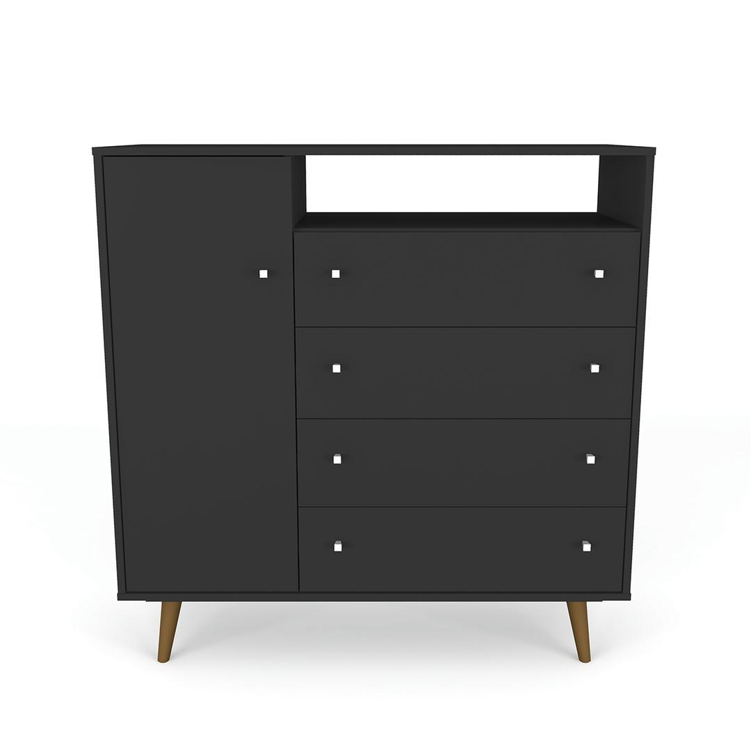Manhattan Comfort Liberty 4-Drawer 42.32" Sideboard