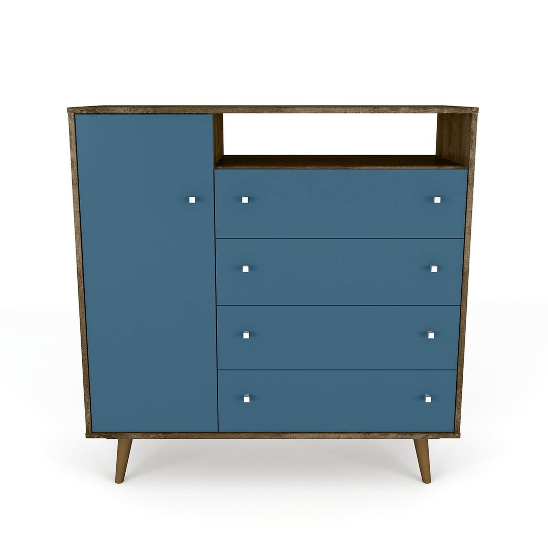 Manhattan Comfort Liberty 4-Drawer 42.32" Sideboard