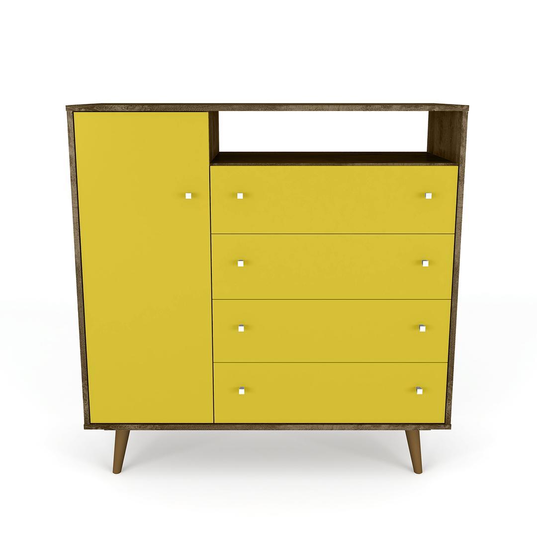 Manhattan Comfort Liberty 4-Drawer 42.32" Sideboard