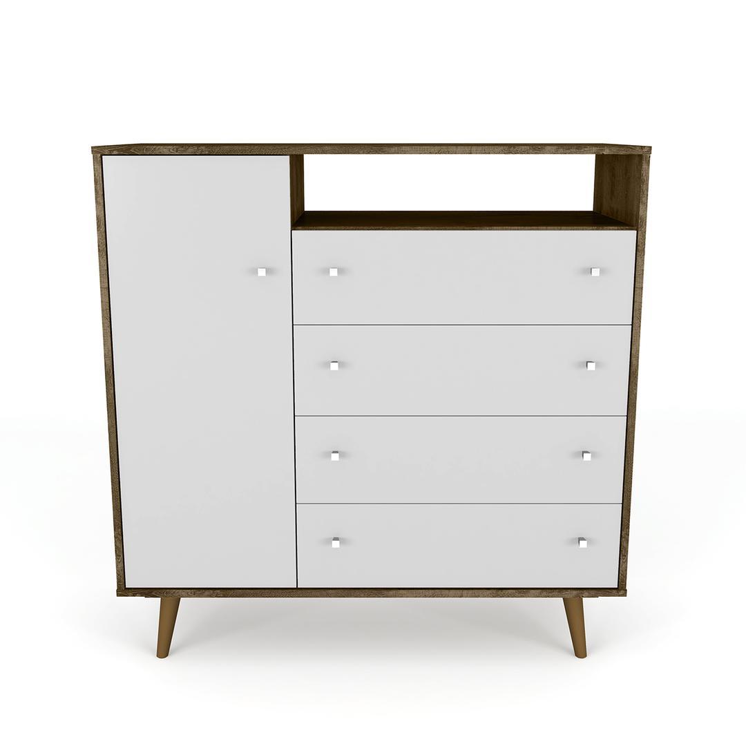 Manhattan Comfort Liberty 4-Drawer 42.32" Sideboard