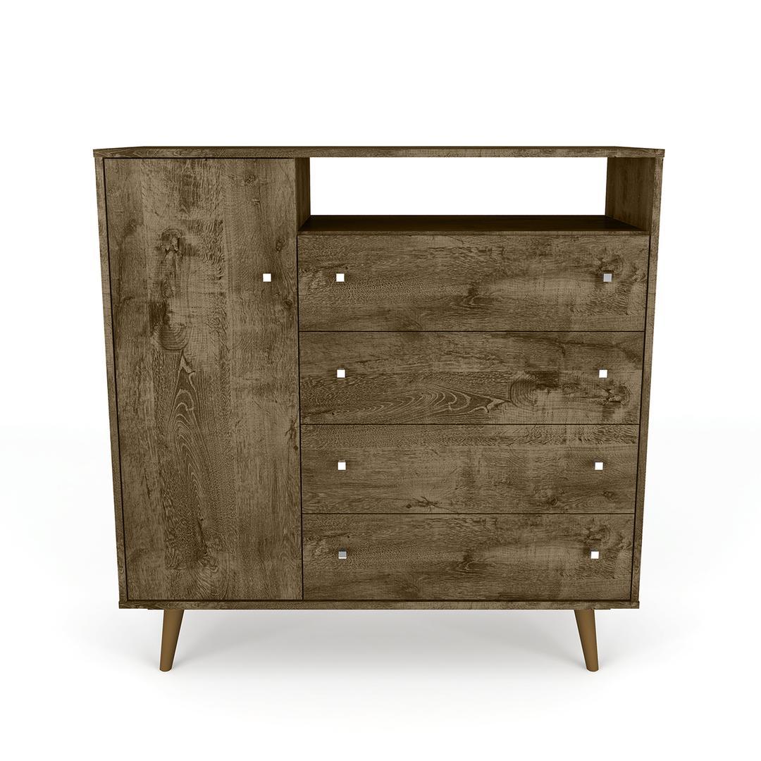 Manhattan Comfort Liberty 4-Drawer 42.32" Sideboard