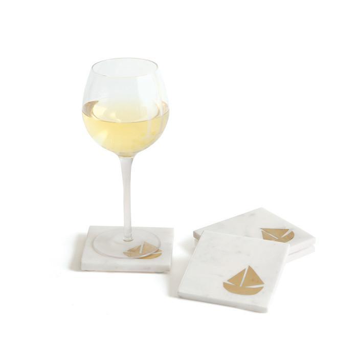 Set of Four Schooner Coasters by GO Home