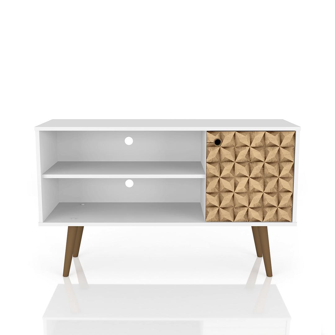 Manhattan Comfort Liberty 42.52" Mid Century - Modern TV Stand with 2 Shelves and 1 Door