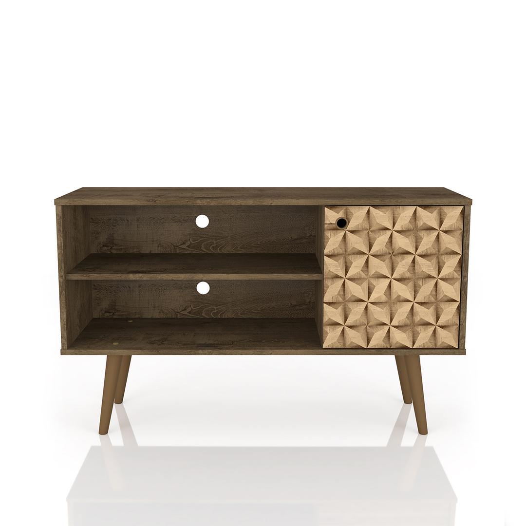 Manhattan Comfort Liberty 42.52" Mid Century - Modern TV Stand with 2 Shelves and 1 Door