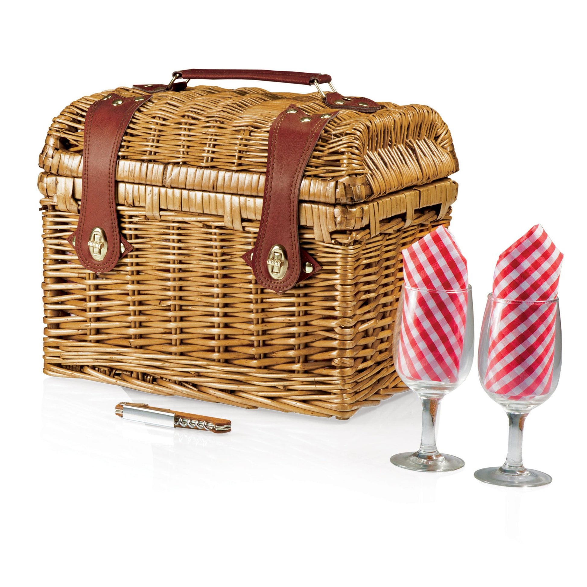 Picnic Time Chardonnay Wine Basket - Set of 2