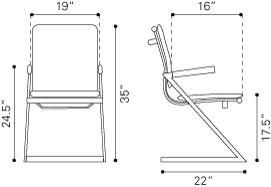 Zuo Lider Plus Conference Chair - Set Of 2