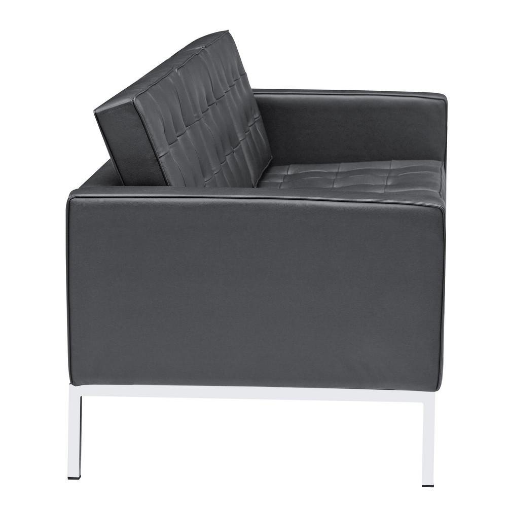 Fine Mod Imports Button Sofa in Leather
