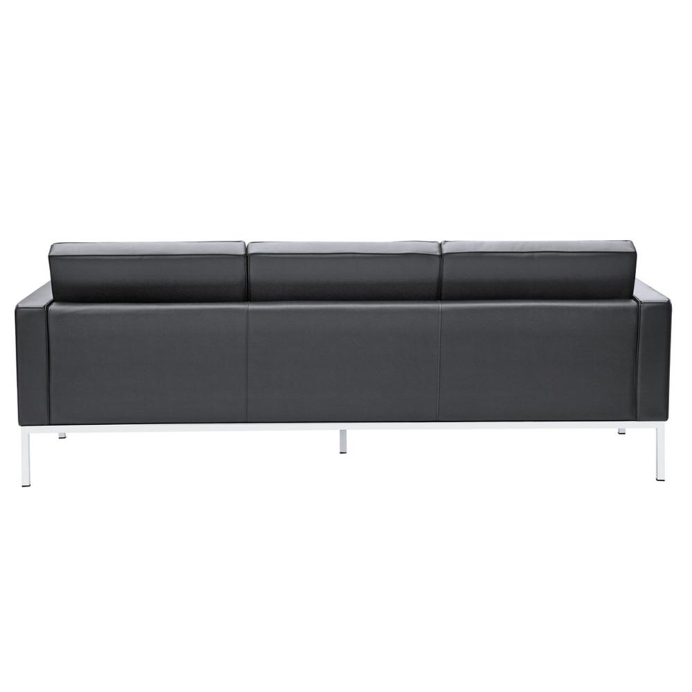 Fine Mod Imports Button Sofa in Leather